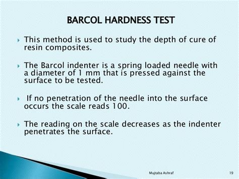 barcol hardness testing procedure|barcol hardness chart.